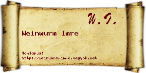 Weinwurm Imre névjegykártya